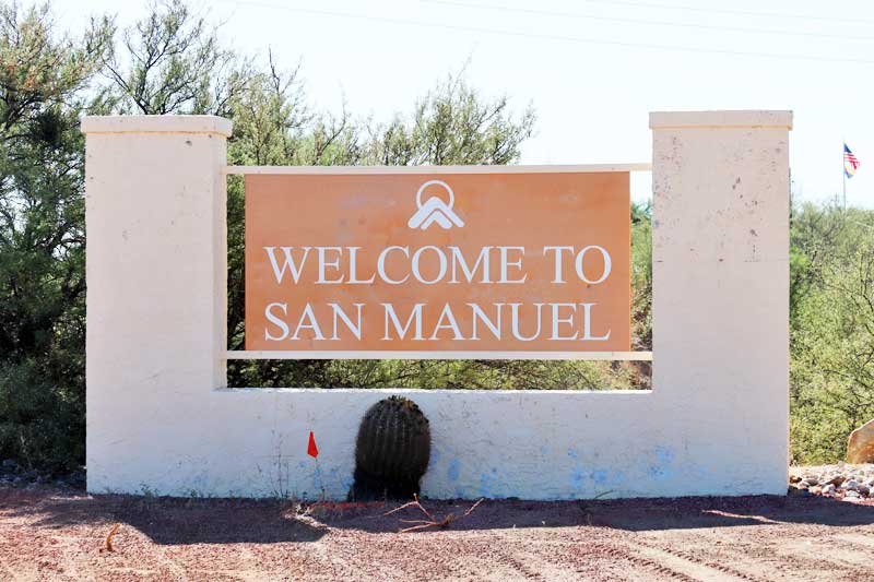 San Manuel, Arizona Welcome Sign