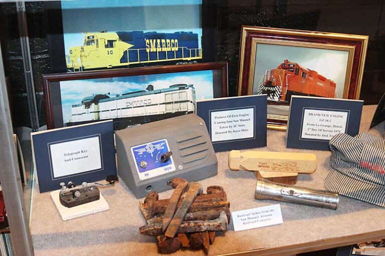 A San Manuel Historical Museum display