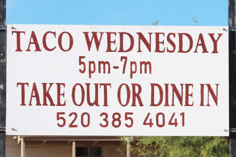 Taco Wednesday Sign - San Manuel Elks Lodge